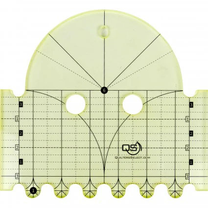 Quilters Select 6" & 1" MACHINE QUILT RULER