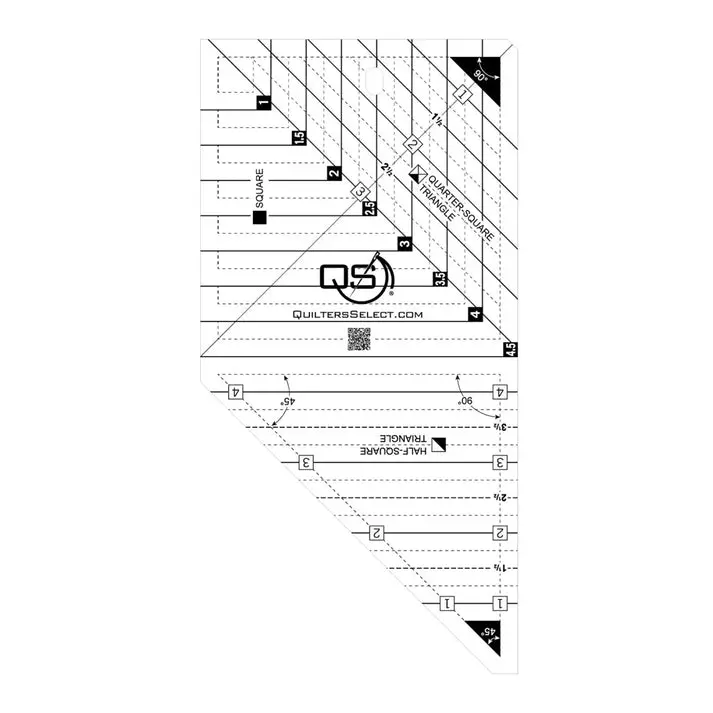 Quilters Select Crystal Clear 3N1 Mini Ruler - Image 2