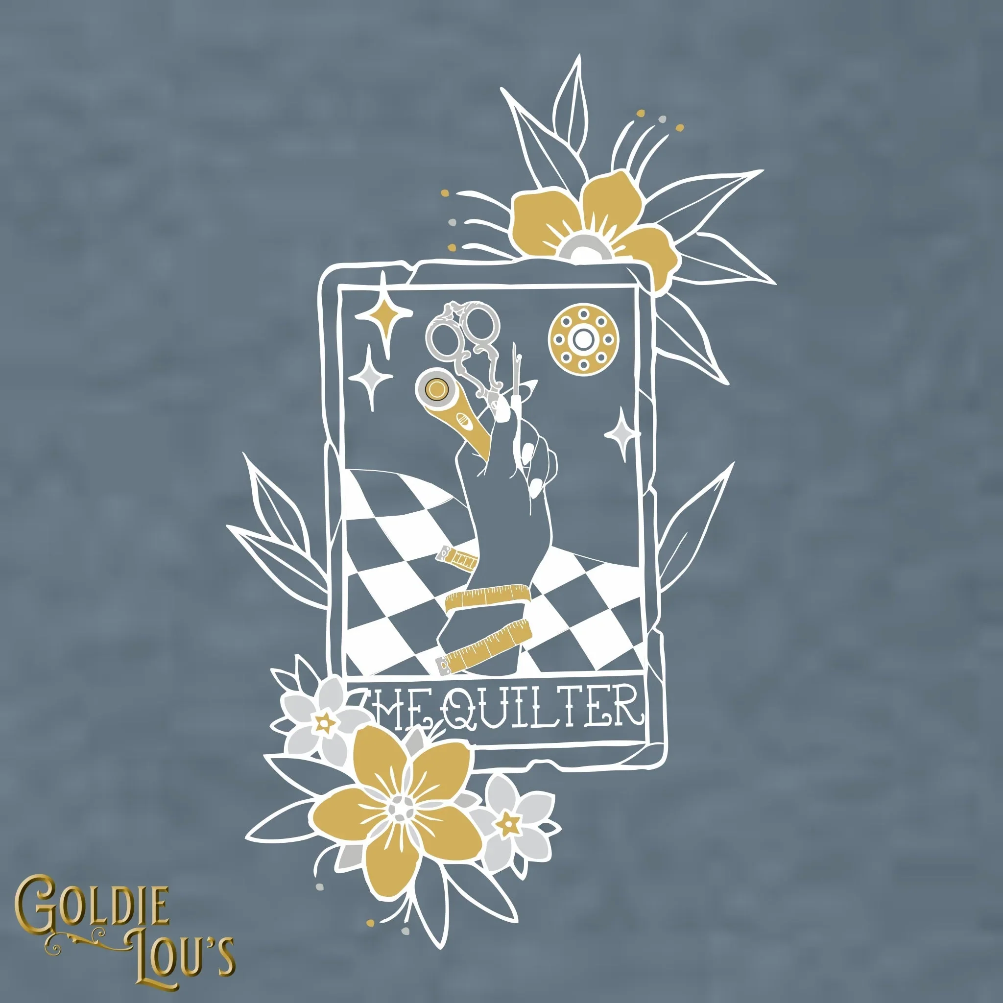 Quilting Metalic Tarot Card T-shirt - Image 2