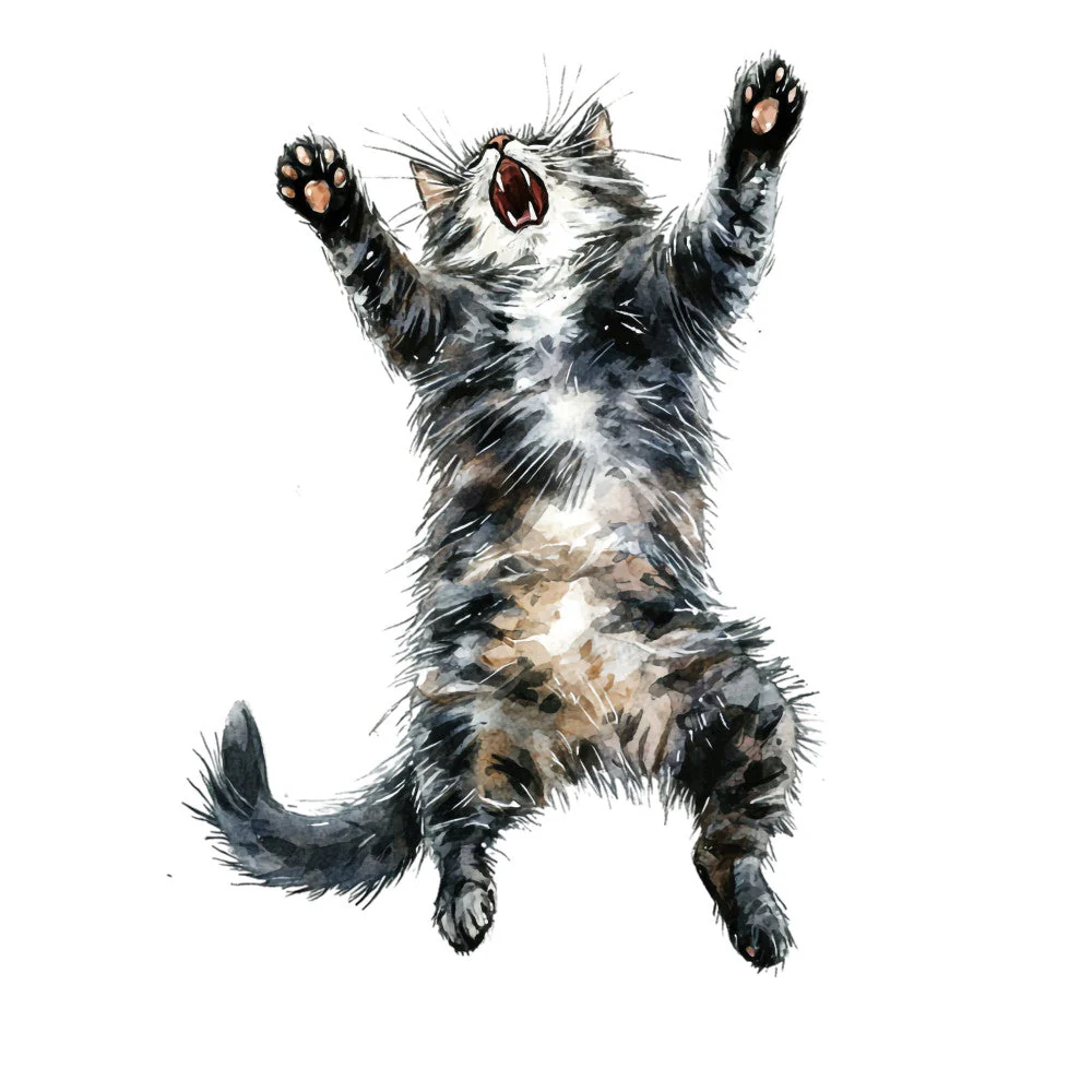 Quirky Cat Fabric Panel 1