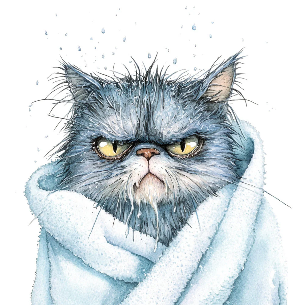 Quirky Cat Fabric Panel 26