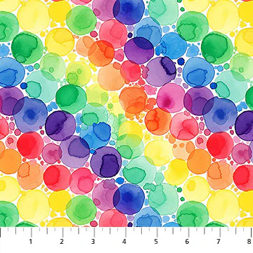 Radiant Rhapsody Diagonal Dots Multi 44"/45" Cotton Fabric Per Yard