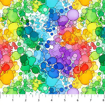 Radiant Rhapsody Splattered Multi 44"/45" Cotton Fabric Per Yard