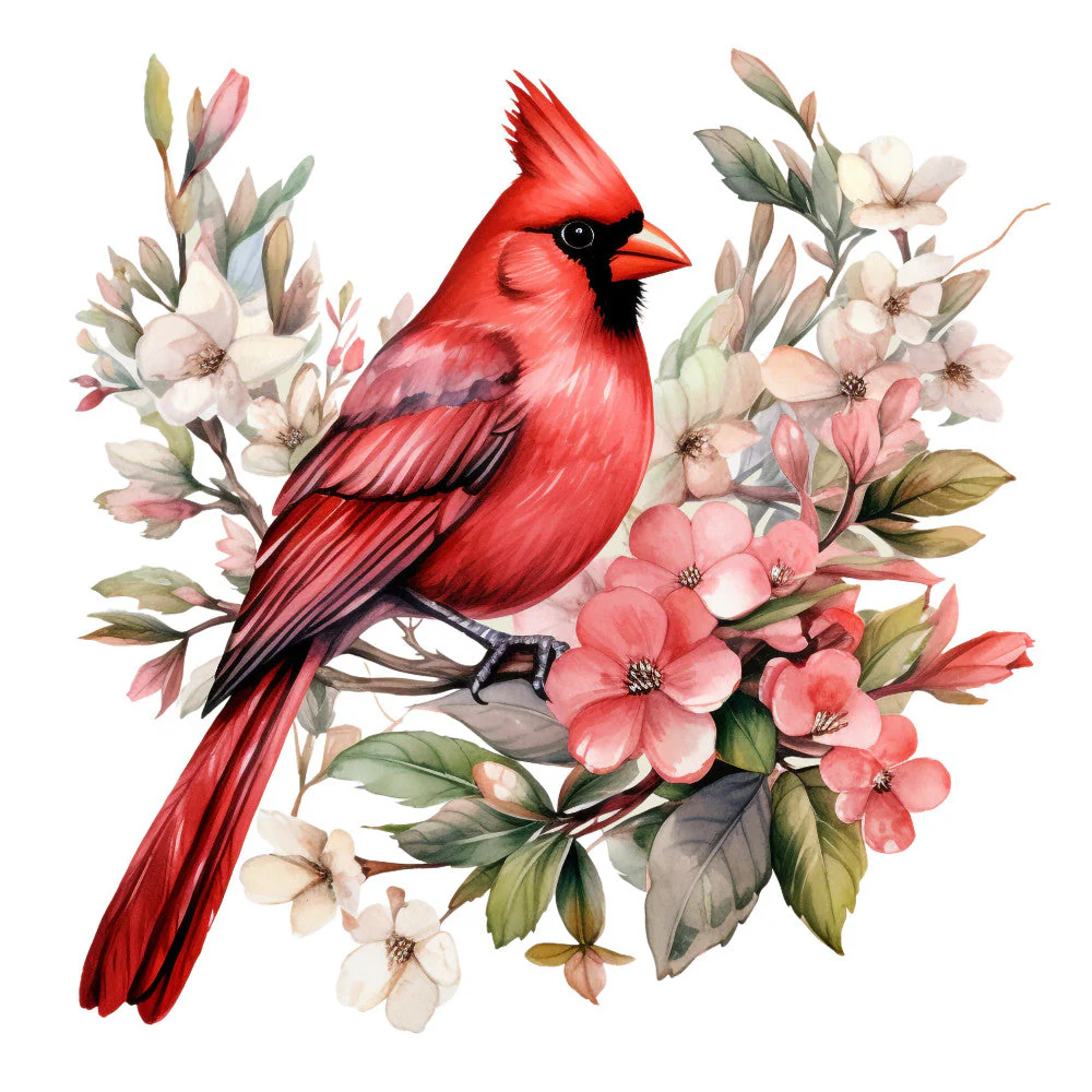 Red Cardinals Fabric Panel 3