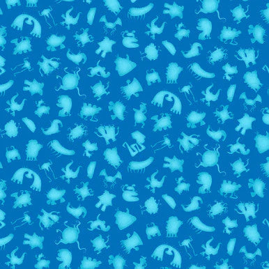 Bluei My Silly Monster ABCs ABC Blocks Cotton 43"/44" Fabric Per Yard