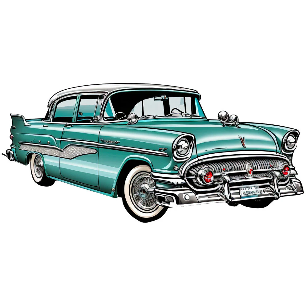 Retro Cars Fabric Panel 2