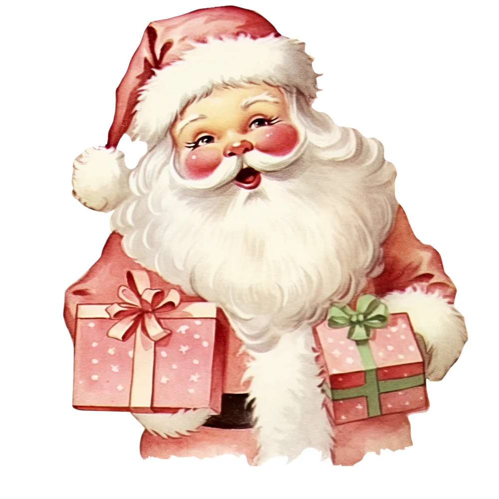 Retro Santa Claus Fabric Panel 8