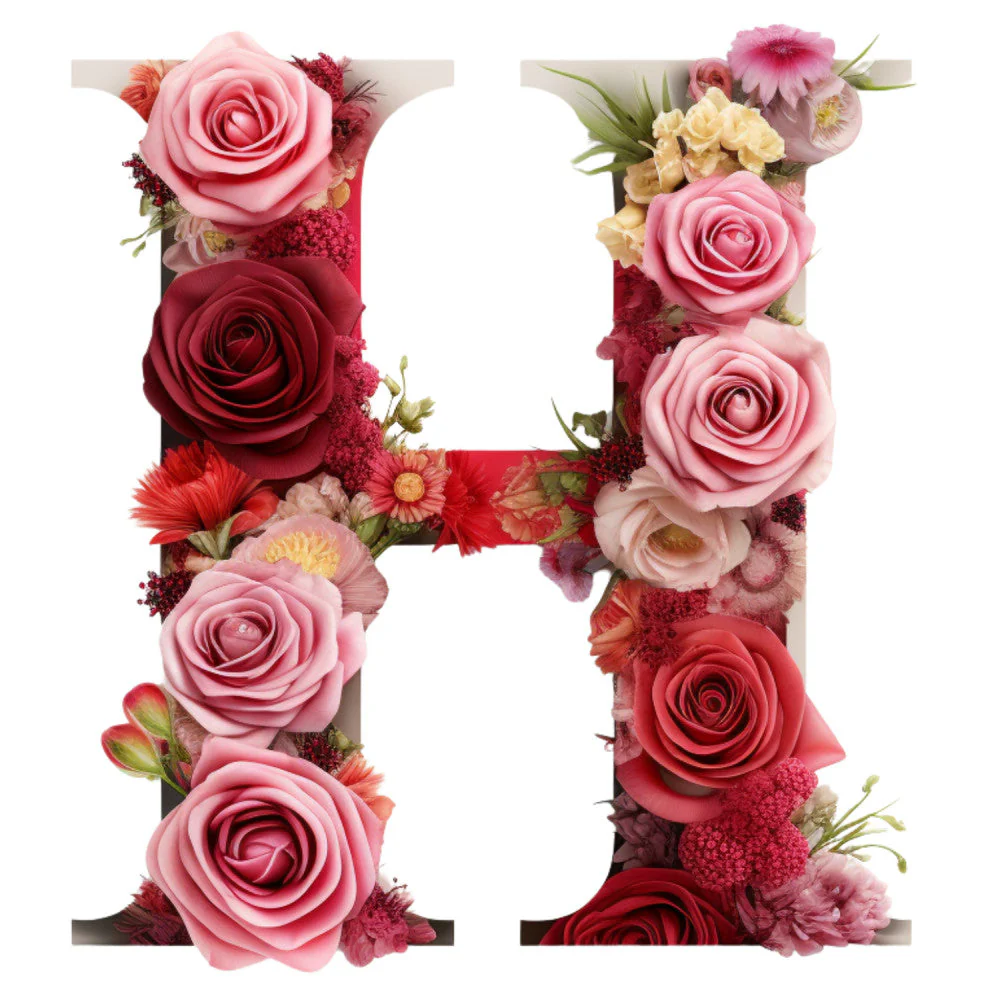 Rose Alphabet Fabric Panel 4