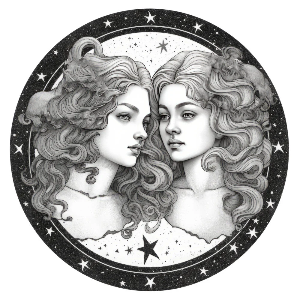Round Zodiac Signs Fabric Panel 6
