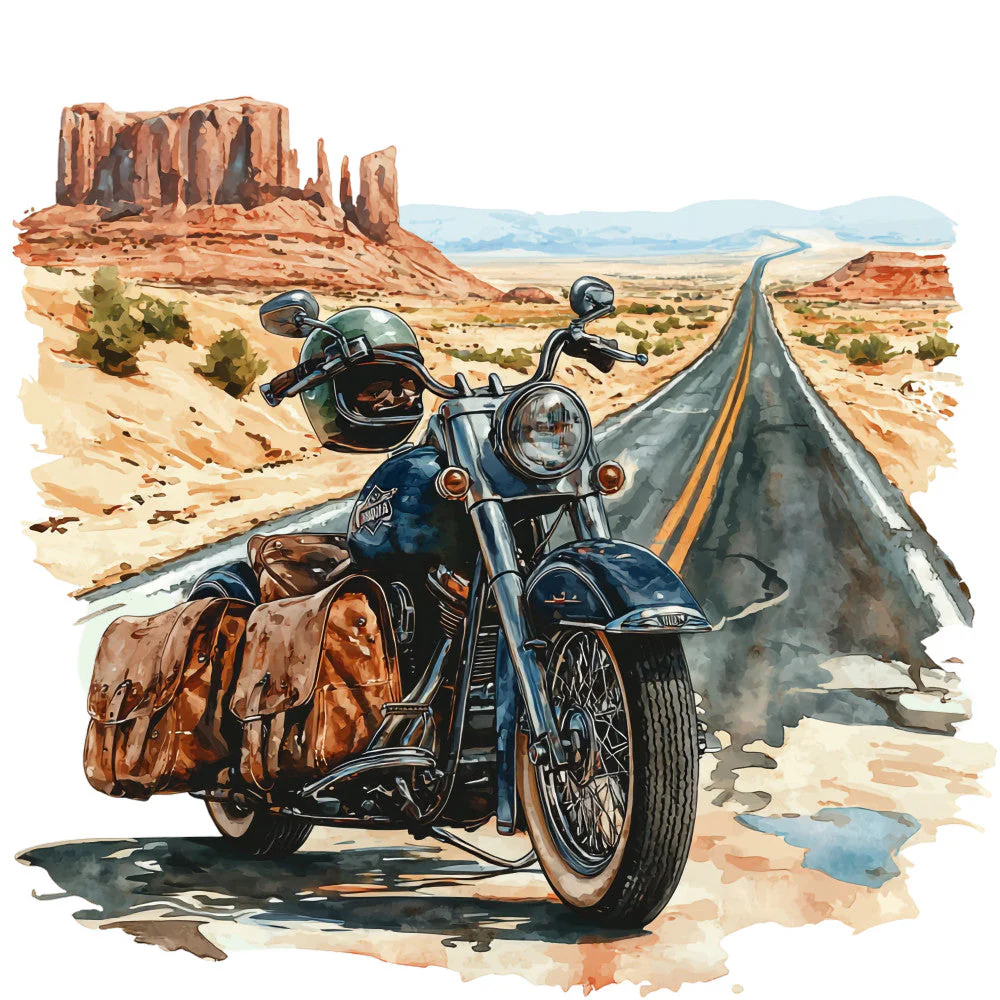 Route 66 Scene Fabric Panel 19