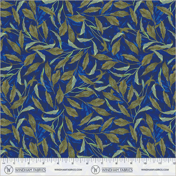 Royal Greenery Midnight Blooms Cotton 44"/45" Fabric Per Yard