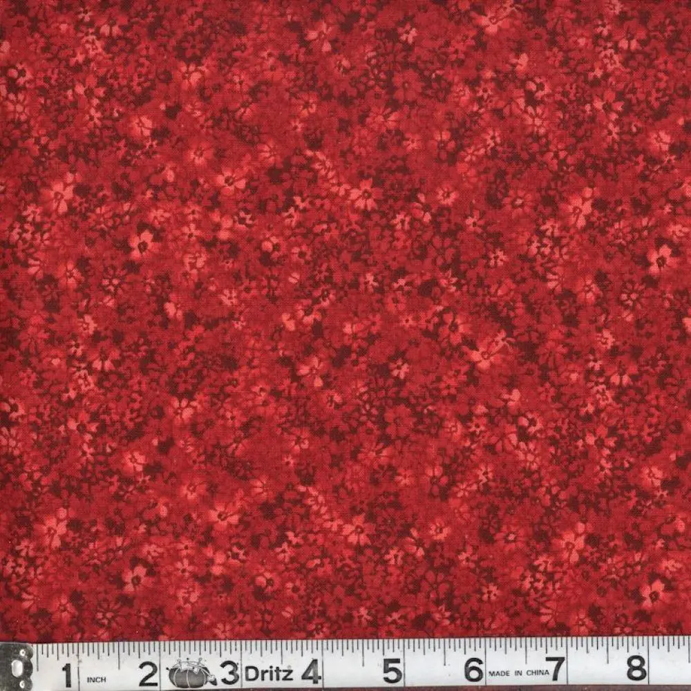 Ruby Confetti Floral 45" wide Fabric per yard