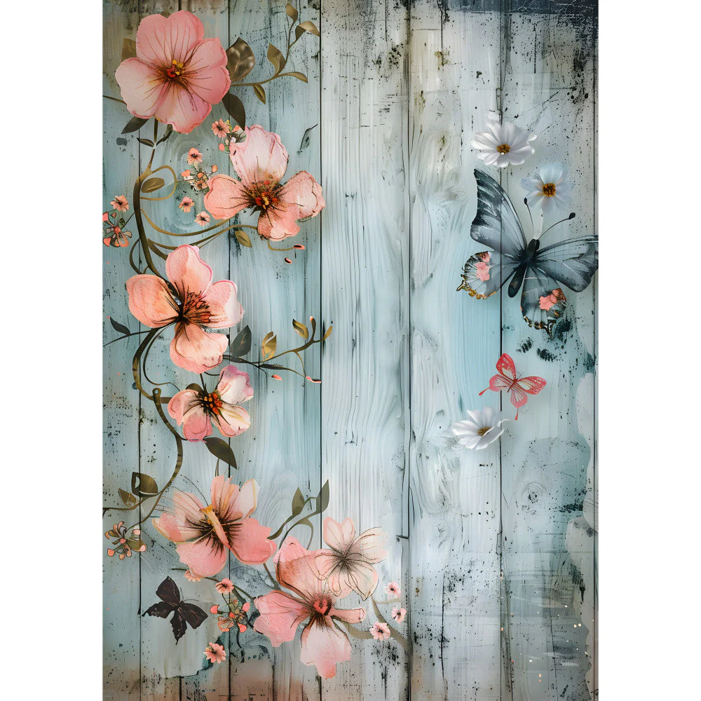 Rustic Butterfly Wall Art Fabric Panel 2