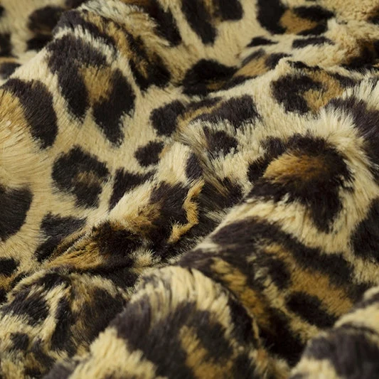 Sand Luxe Cuddle Leopard 58"/60" Fabric per yard - Image 3