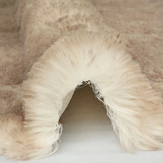 Luxe Cuddle Arctic Fox Sandstone 58"/60" Fabric per yard - Image 2
