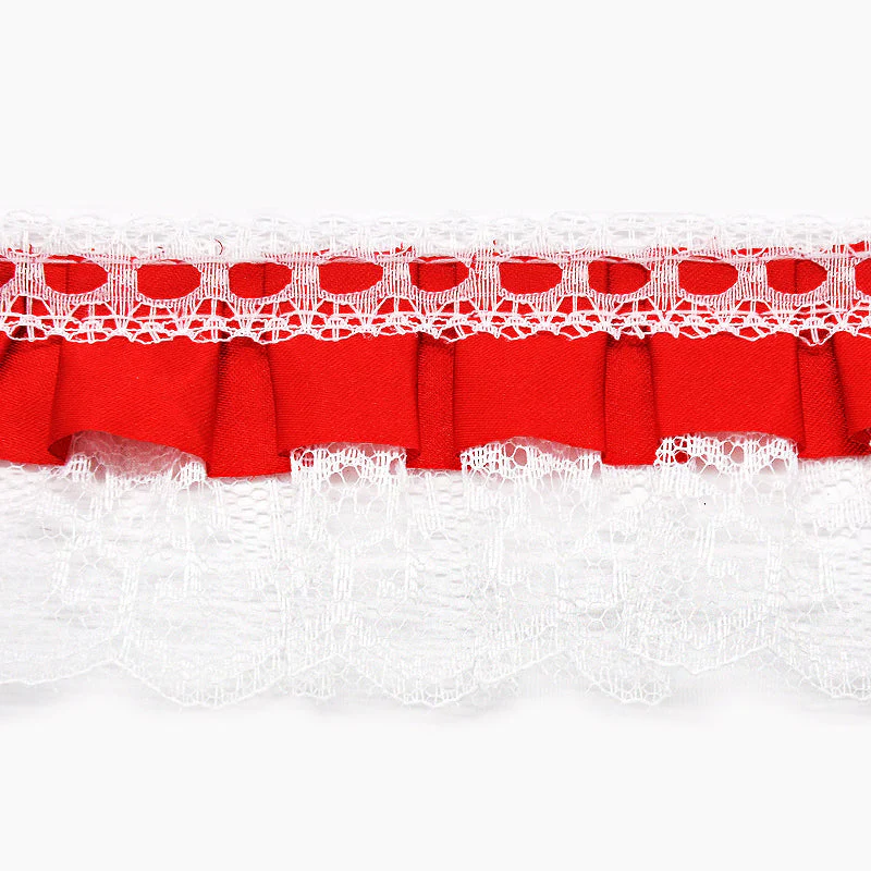 Satin Pleated Ruffle Lace Trim, 2-inch X 5 Yards - For Sewing, Lingerie, Costumes & Crafts - Image 10