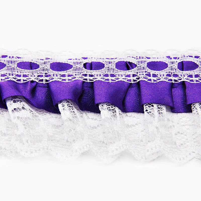 Satin Pleated Ruffle Lace Trim, 2-inch X 5 Yards - For Sewing, Lingerie, Costumes & Crafts - Image 12