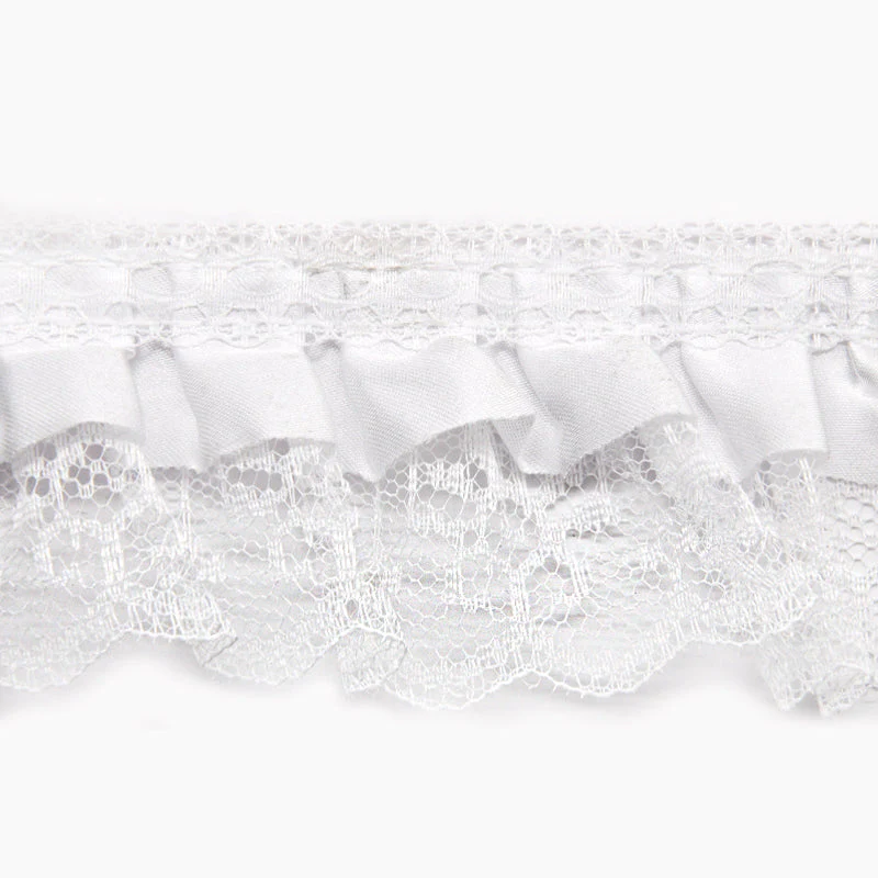 Satin Pleated Ruffle Lace Trim, 2-inch X 5 Yards - For Sewing, Lingerie, Costumes & Crafts - Image 13