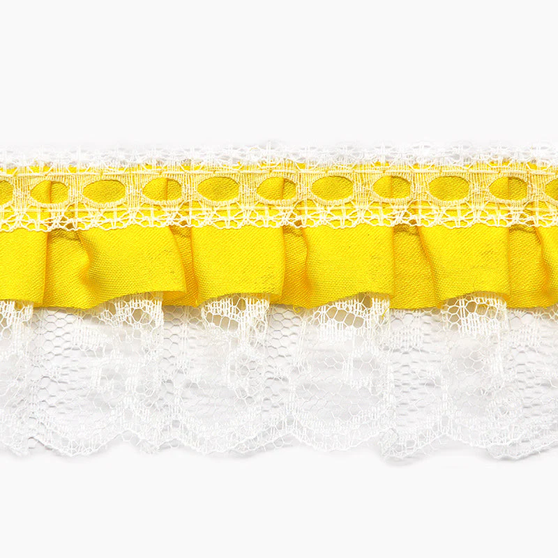 Satin Pleated Ruffle Lace Trim, 2-inch X 5 Yards - For Sewing, Lingerie, Costumes & Crafts - Image 17