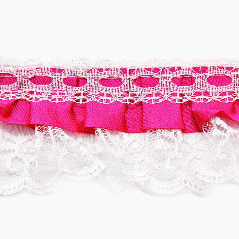 Satin Pleated Ruffle Lace Trim, 2-inch X 5 Yards - For Sewing, Lingerie, Costumes & Crafts - Image 18