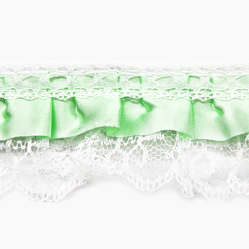 Satin Pleated Ruffle Lace Trim, 2-inch X 5 Yards - For Sewing, Lingerie, Costumes & Crafts - Image 5