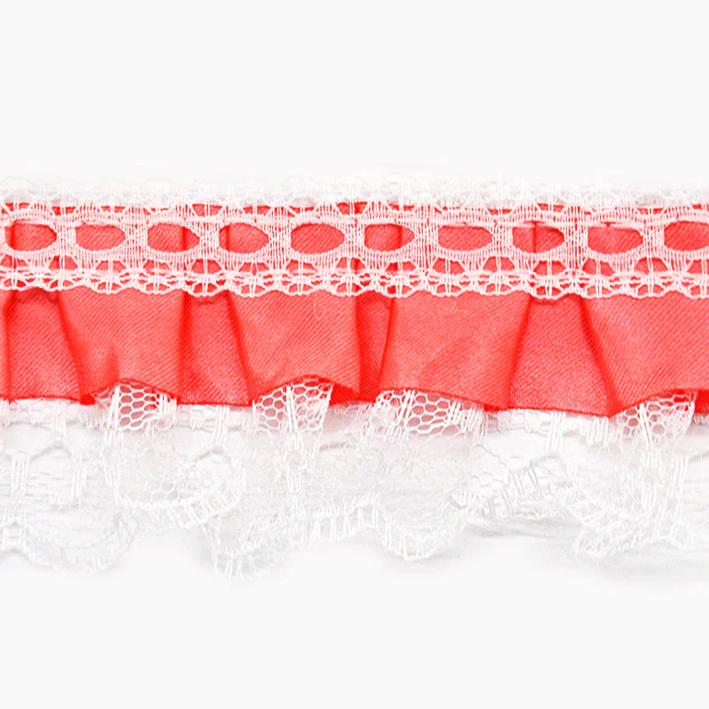 Satin Pleated Ruffle Lace Trim, 2-inch X 5 Yards - For Sewing, Lingerie, Costumes & Crafts - Image 7