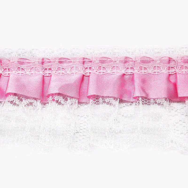 Satin Pleated Ruffle Lace Trim, 2-inch X 5 Yards - For Sewing, Lingerie, Costumes & Crafts - Image 8