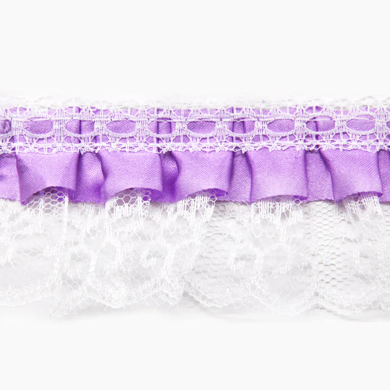 Satin Pleated Ruffle Lace Trim, 2-inch X 5 Yards - For Sewing, Lingerie, Costumes & Crafts - Image 9