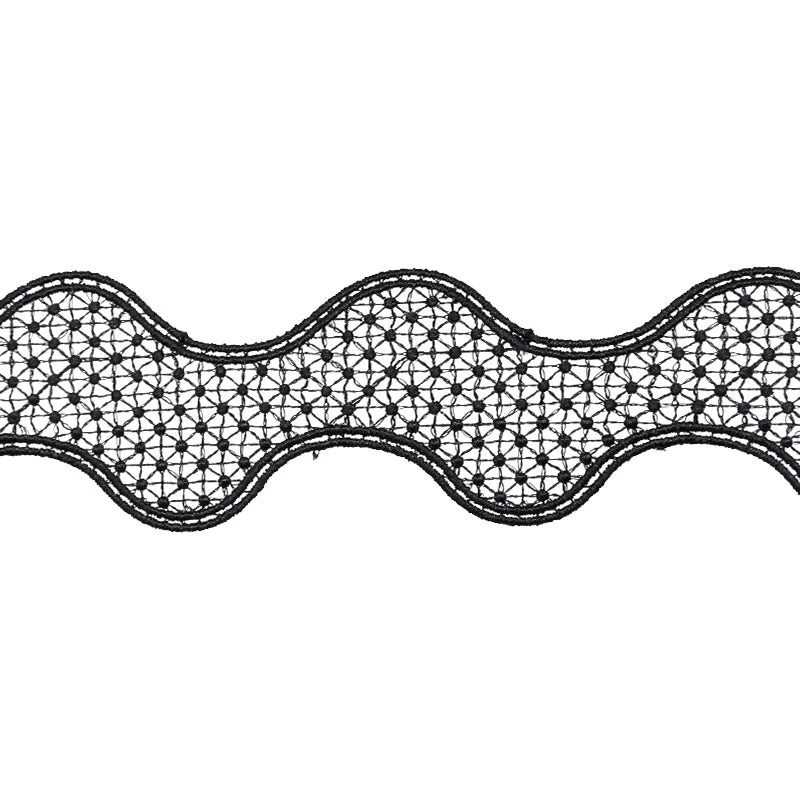Scalloped Venise Lace Trim, 2-inch X 5 Yards – Floral Starburst Openwork Border