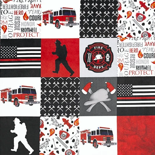 Digital Cuddle Scarlet Firefighter 58" - 60" Fabric per yard - Image 3
