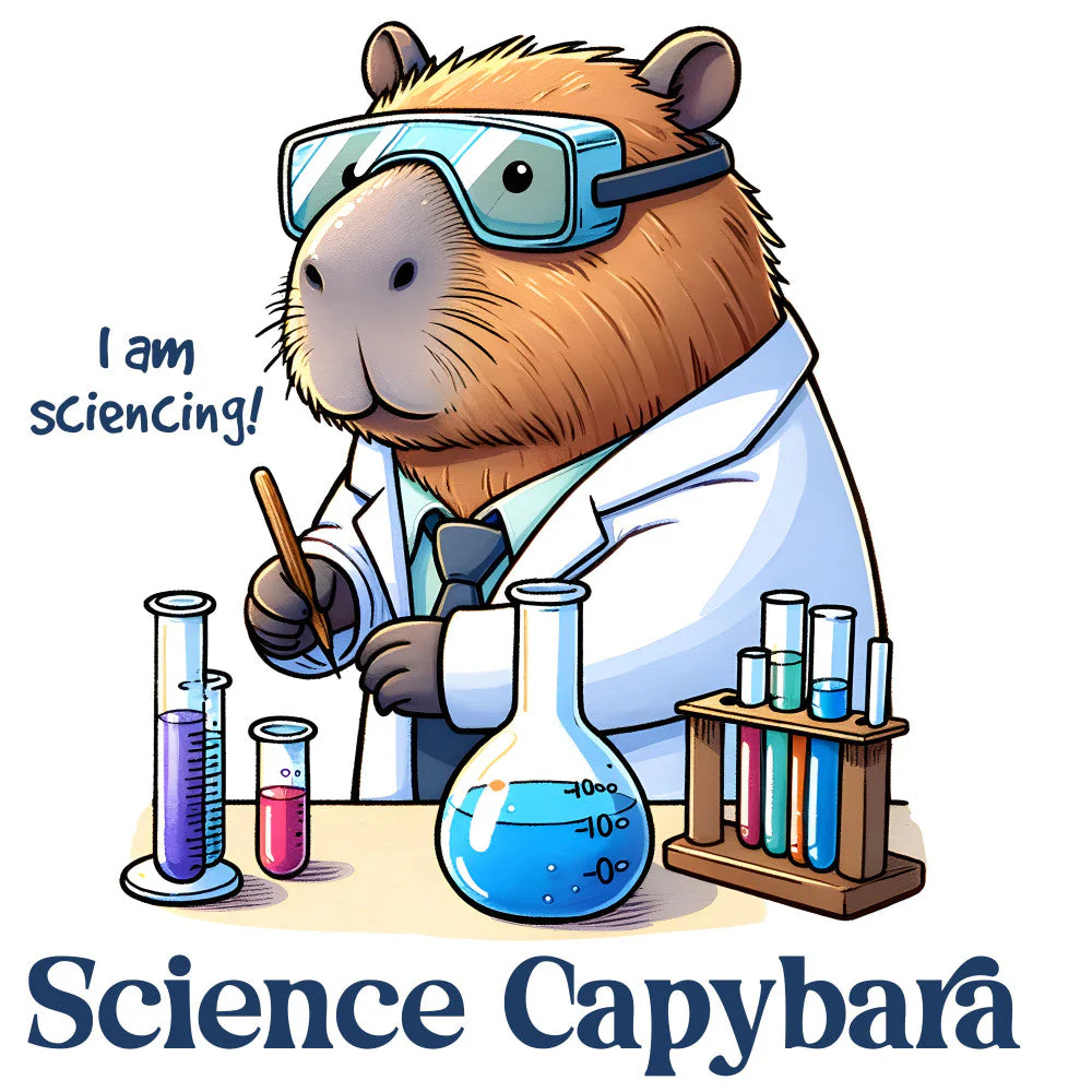 Science Capybara Fabric Panel 1