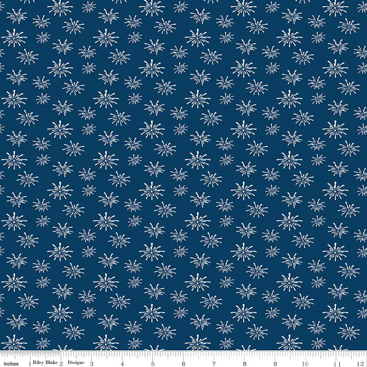 Seasonal Basics Fireworks Denim 44"/45" Cotton Fabric Per Yard