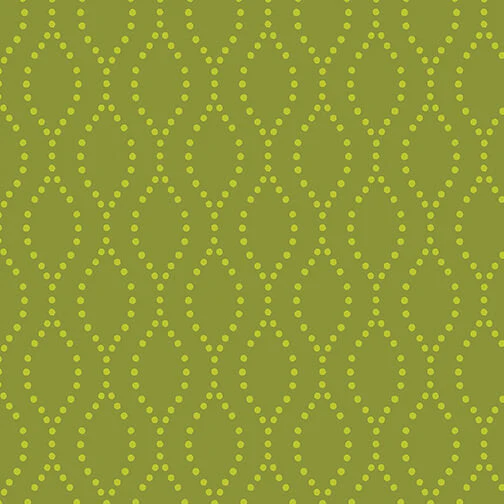 Sew Bloom - Ogee Dots - Lime 44" / 45" Fabric Per Yard