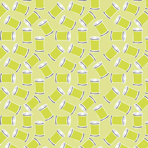 Sew Bloom - Stitch with Love - Light Lime 44" / 45" Fabric Per Yard