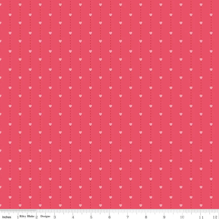 Sew in Love - Stripes - Pink 44"/45" Fabric Per Yard