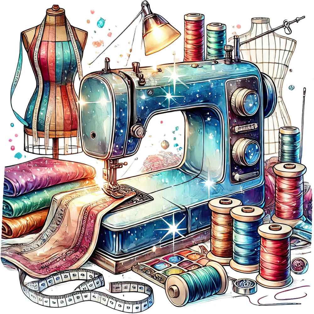 Sewing Scenes Fabric Panel 14