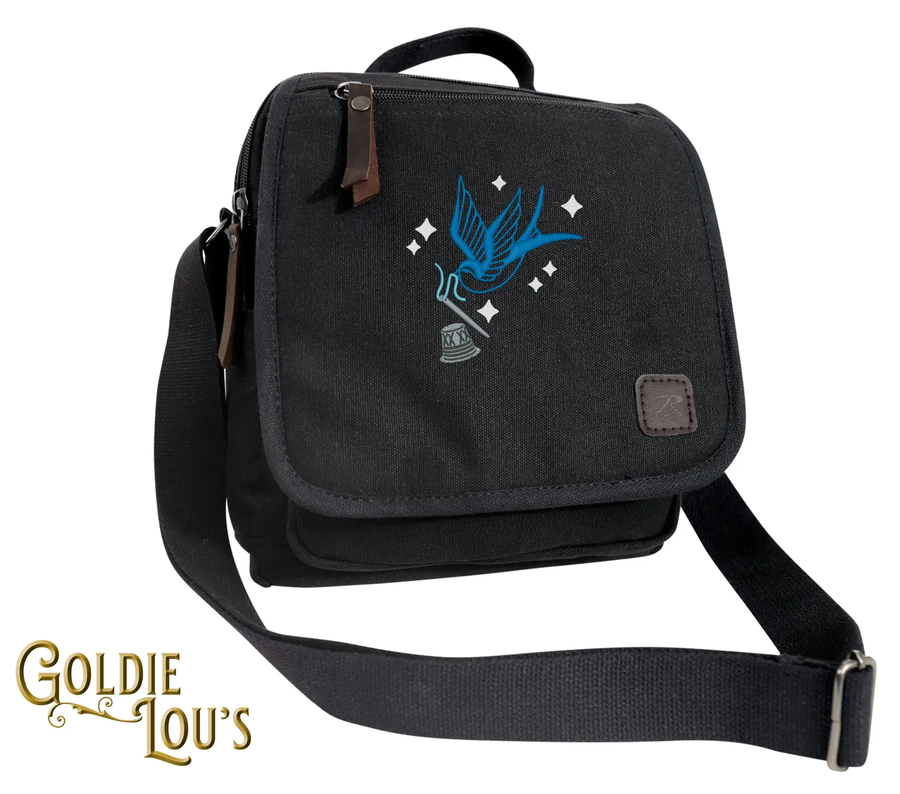 Sewing Sparrow Canvas Shoulder Bag