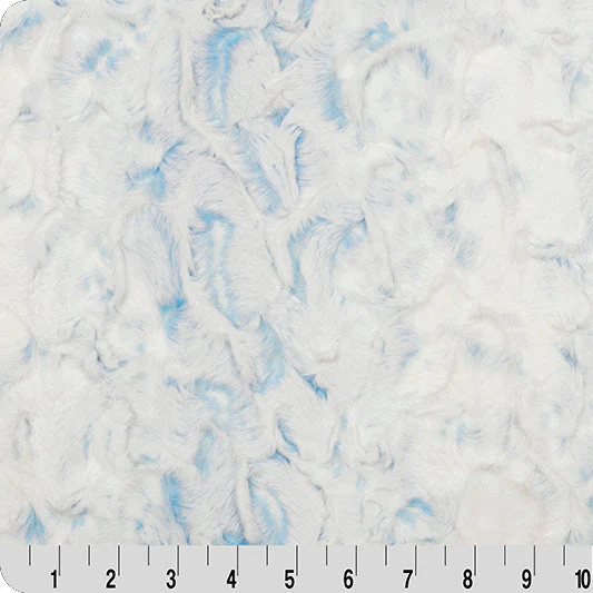 Luxe Cuddle Snowy Owl Sky 58" - 60" Fabric per yard