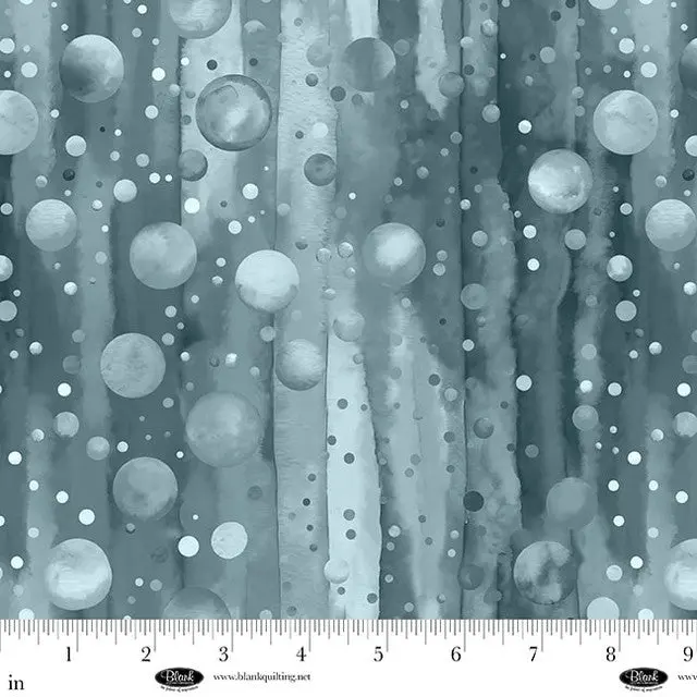 Slate Bubble Pops 108" Cotton Wideback Fabric Per Yard