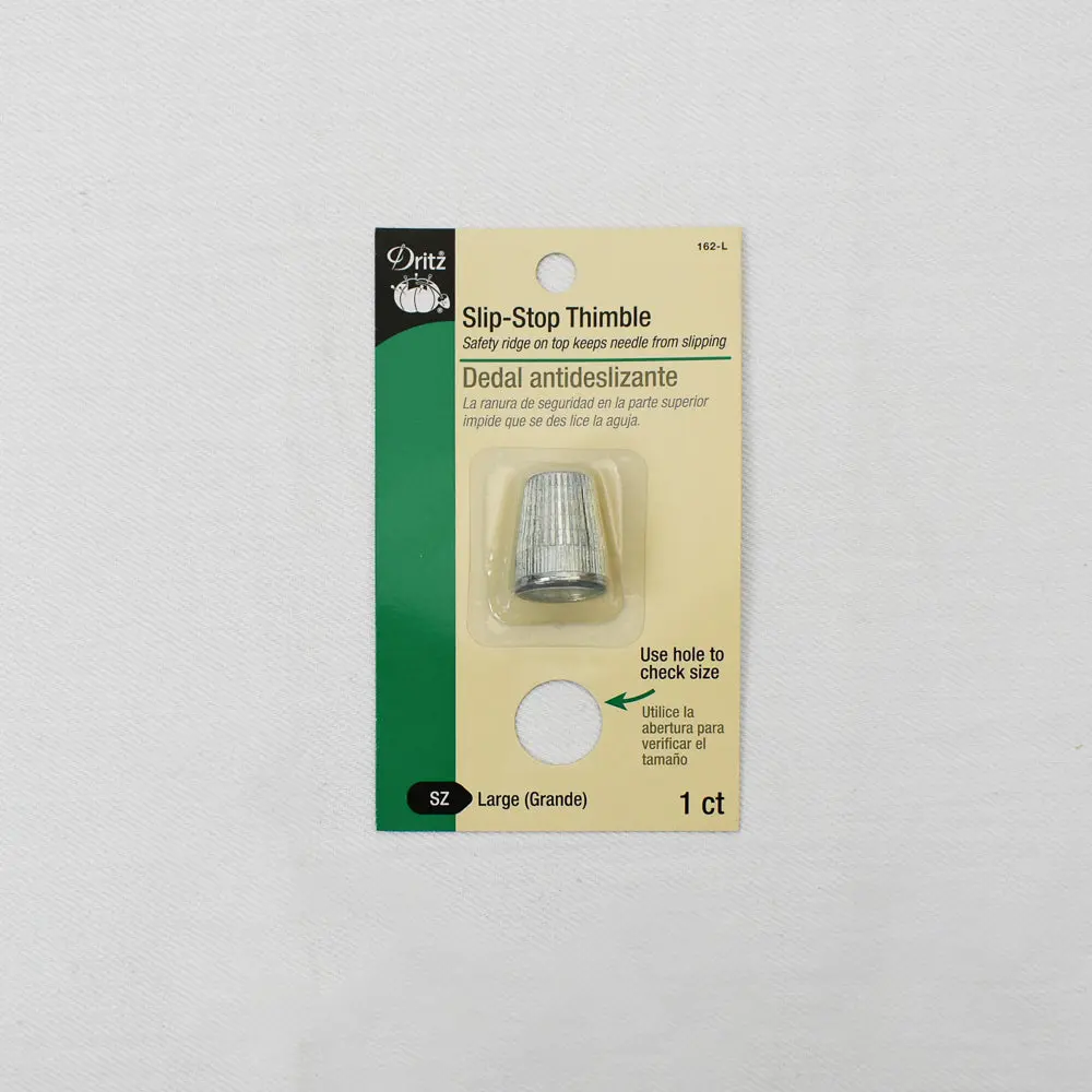 Slip-Stop Thimble - size Large - Dritz for Quilting and Sewing 1 piece