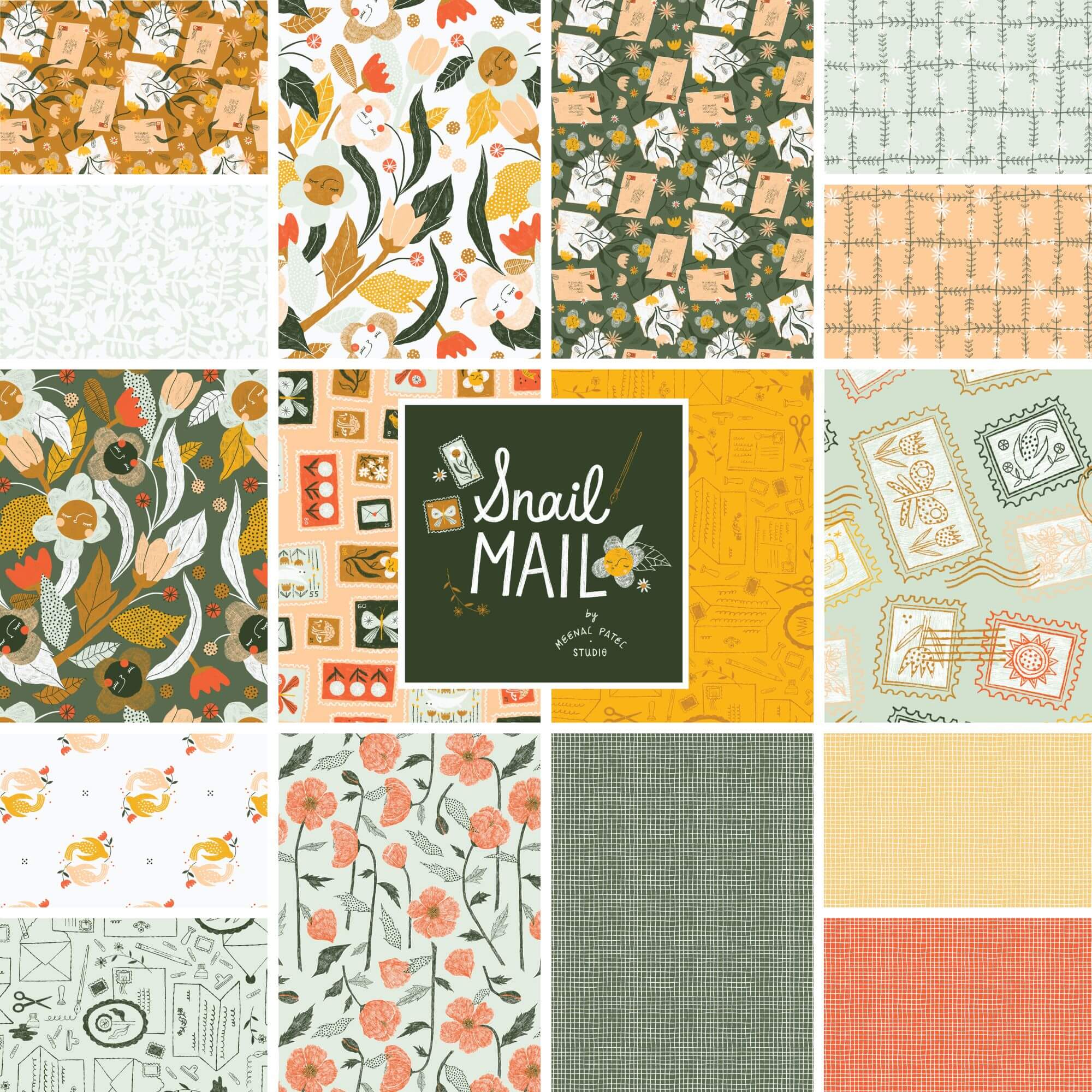 Snail Mail by Cloud9 - Fat Quarter Bundle - 16 pack - Image 3