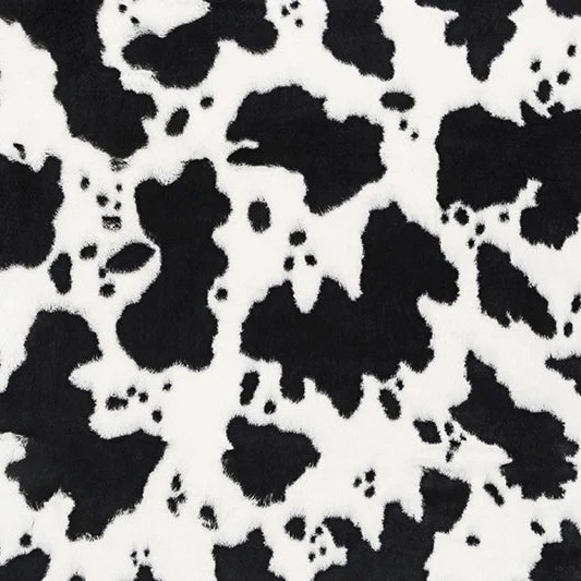 Snow/Black Luxe Cuddle Cow 58"/60" Fabric per yard - Image 2