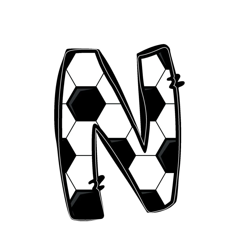 Soccer Alphabet Fabric Panel 13