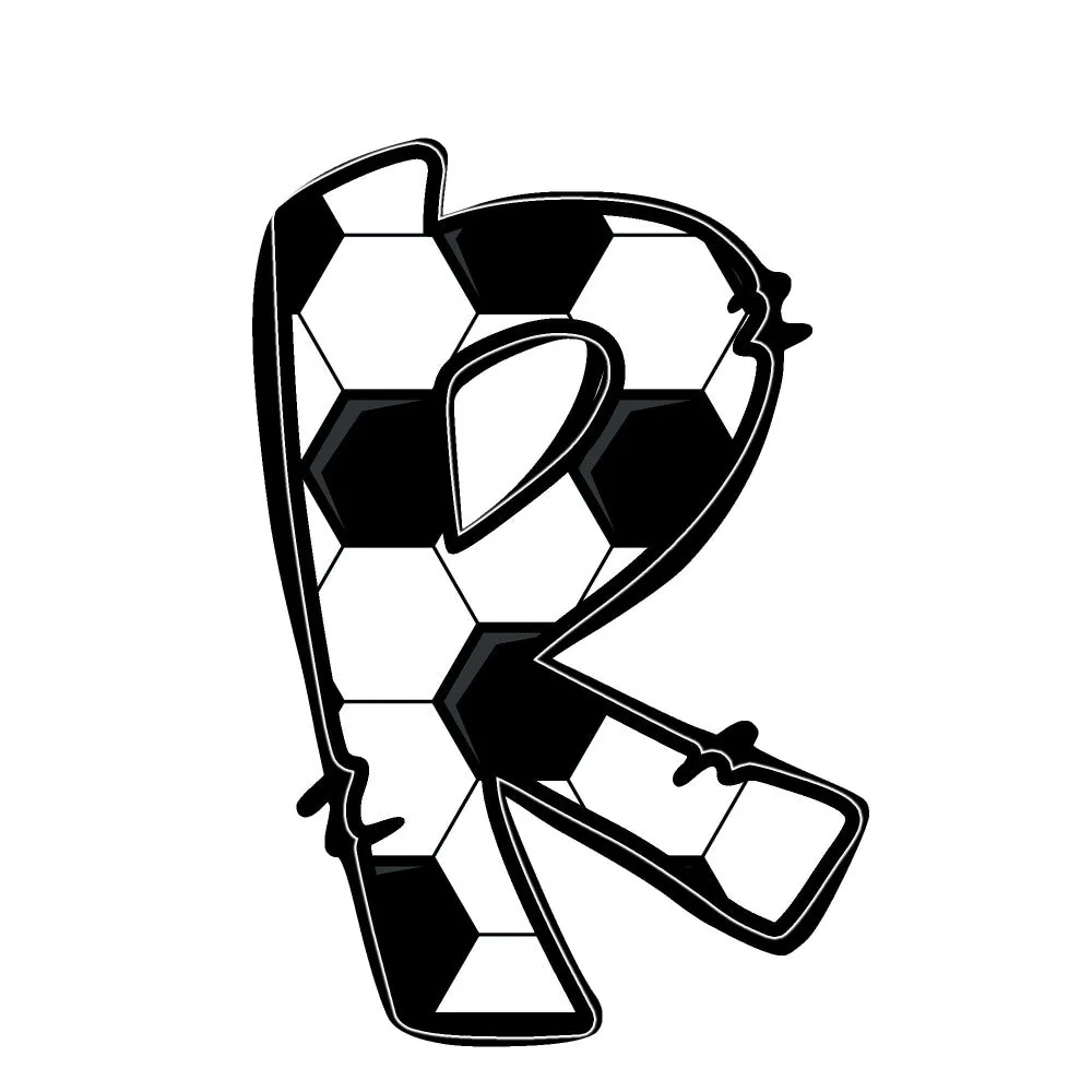 Soccer Alphabet Fabric Panel 17