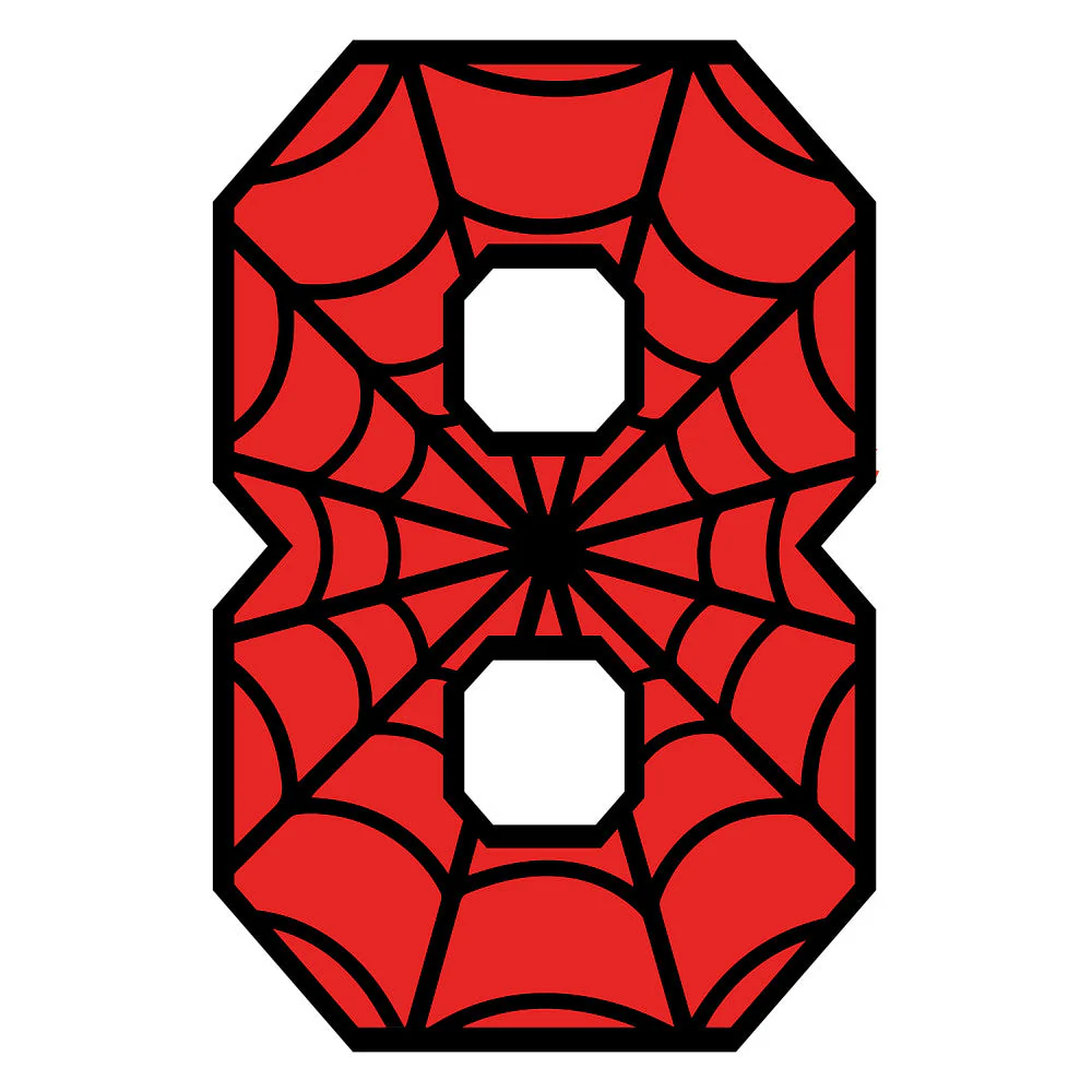 Spider Alphabet Fabric Panel 5