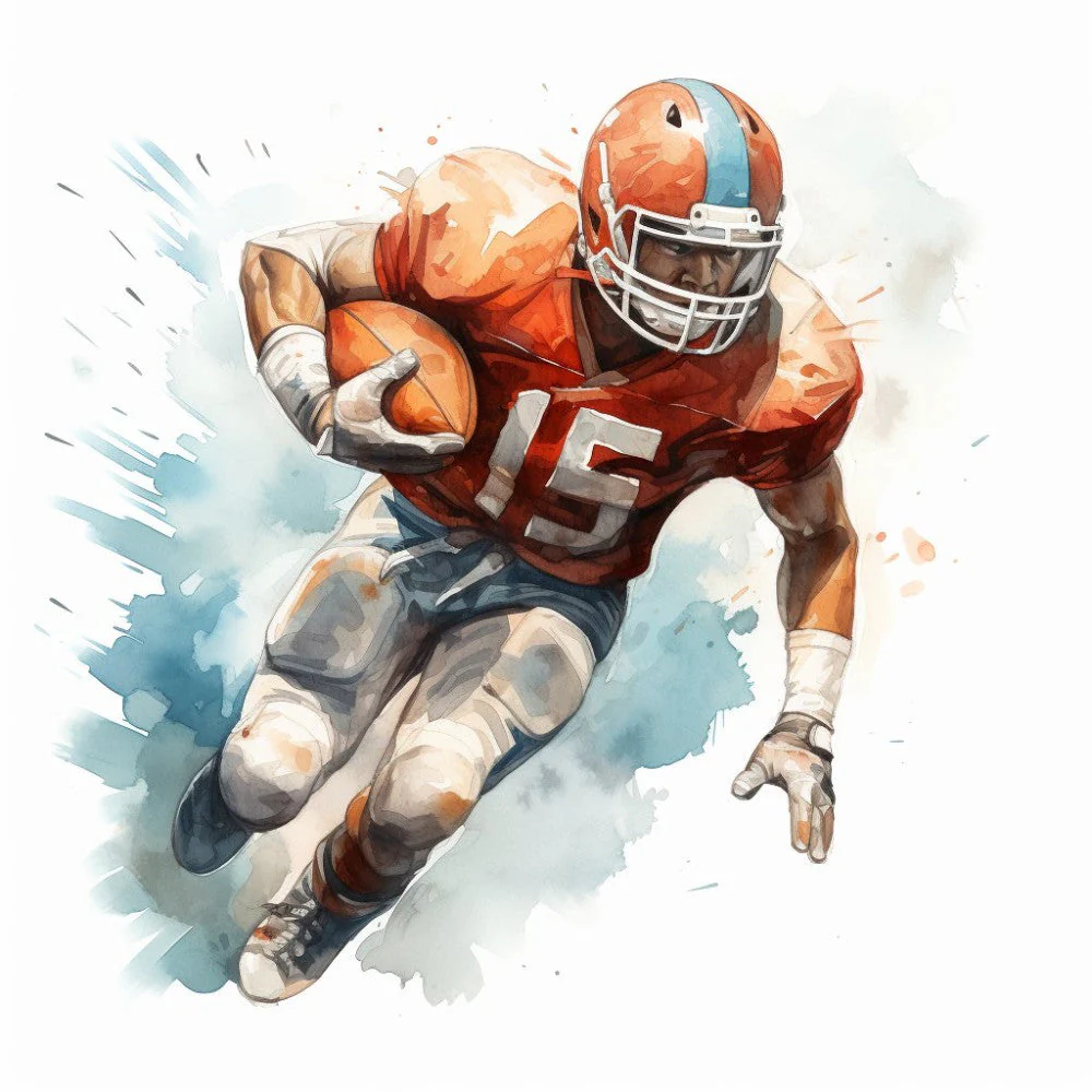 Splash Football Fabric Panel 3