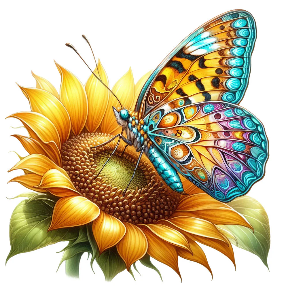 Spring Flowers and Butterflies Fabric Panel 33