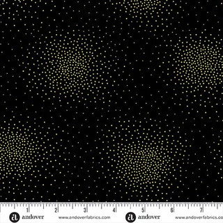 Spritz Metallic Spritz Black 44"/45" Cotton Fabric Per Yard