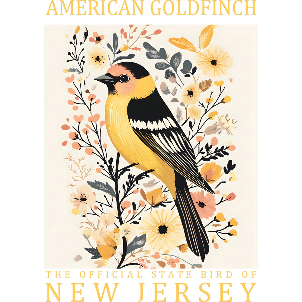 State Bird Poster Fabric Panel 36