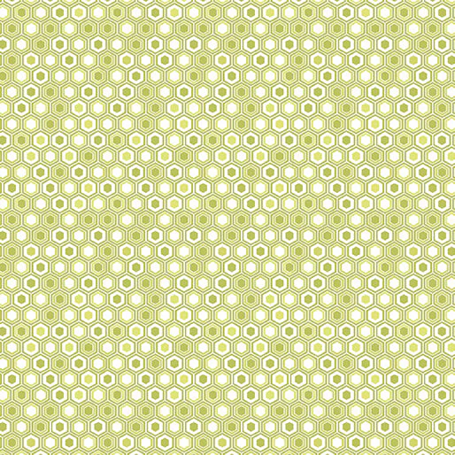 Stitch Garden - Tonal Hexy - Lime 44" / 45" Fabric Per Yard